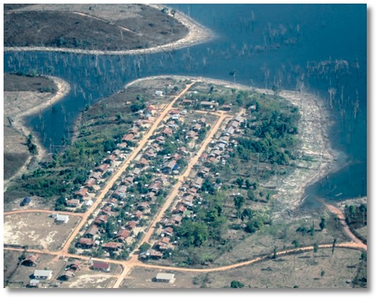 aerial view of dam site